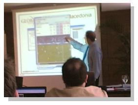 Peter Webb speaking in Barcelona