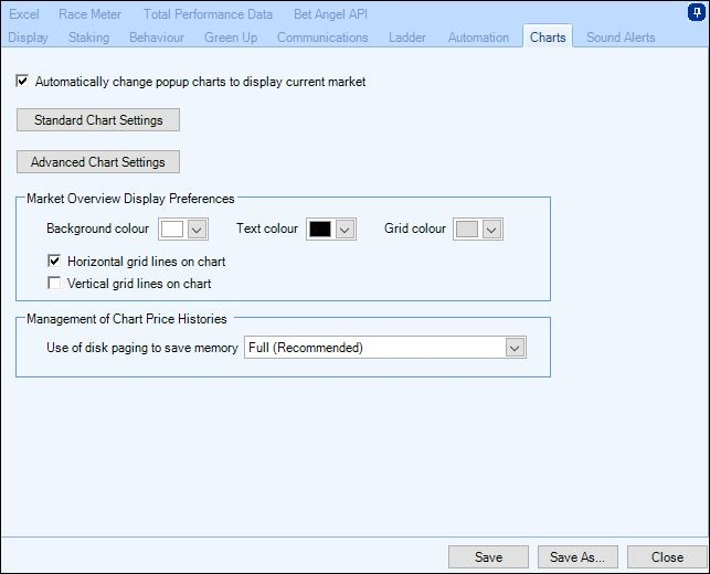 Excel Chart Settings