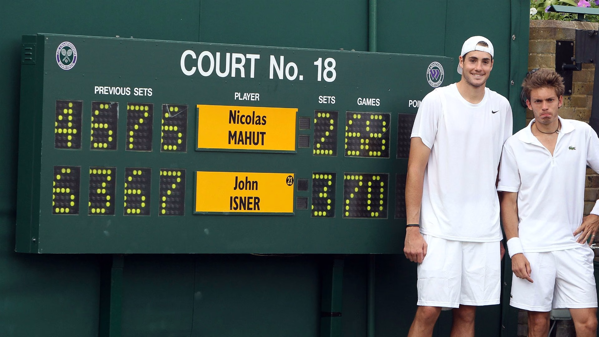 isner mahut wimbledon match score