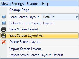 saving screen layouts