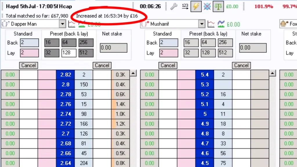 Trading on Betfair
