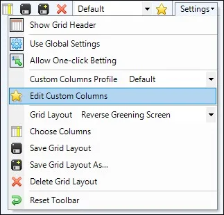 Bet Angel Custom Columns