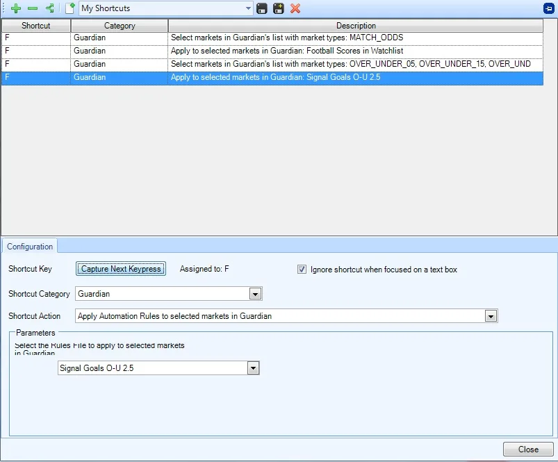 Betfair automation
