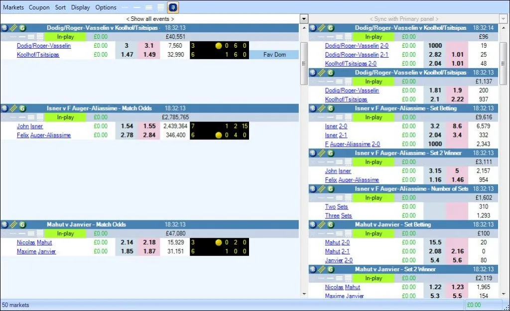 Betfair Multiple Watchlist