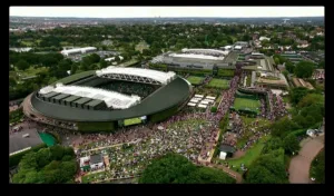 Wimbledon Drone Shot